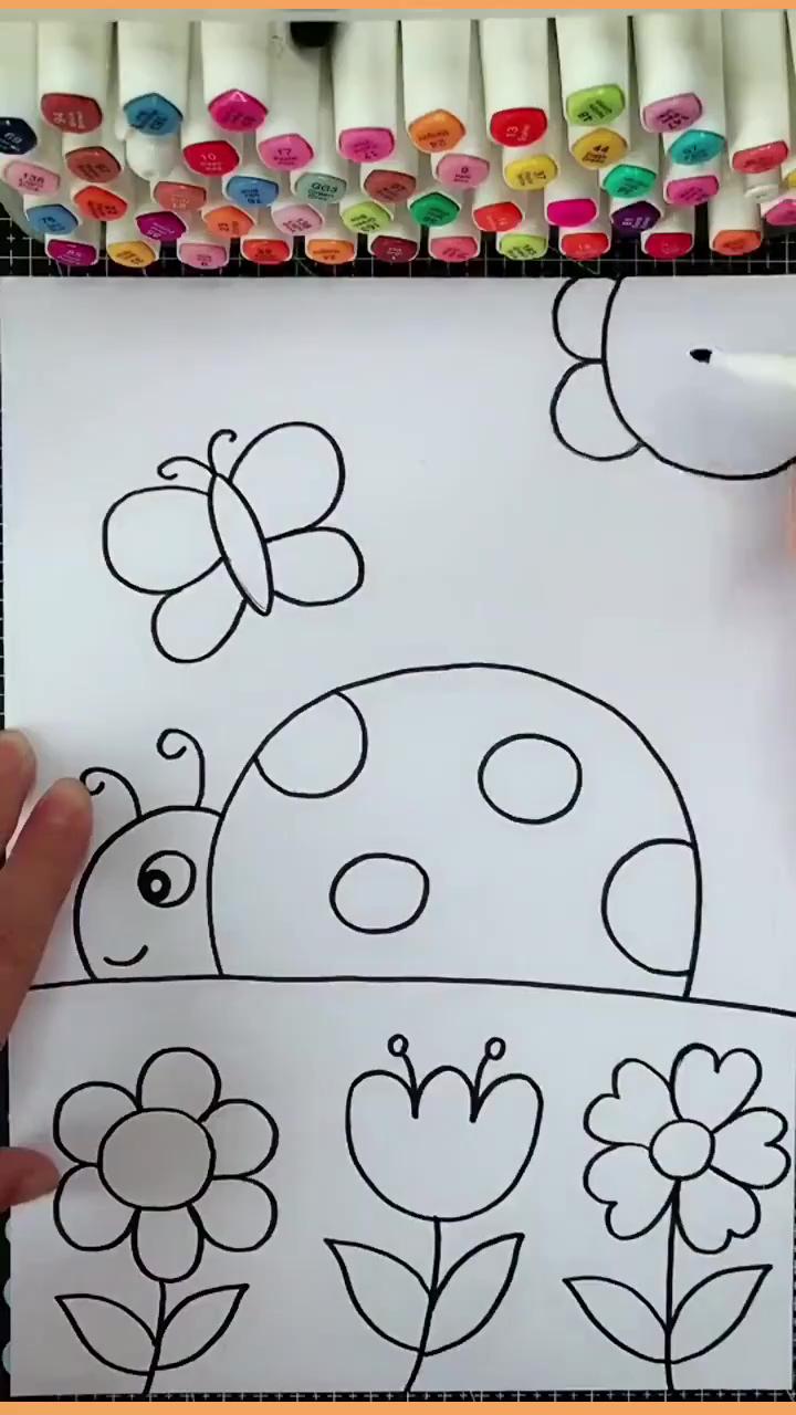 How to draw an easy ladybug illustration | how to draw police cars step-by-step tutorials