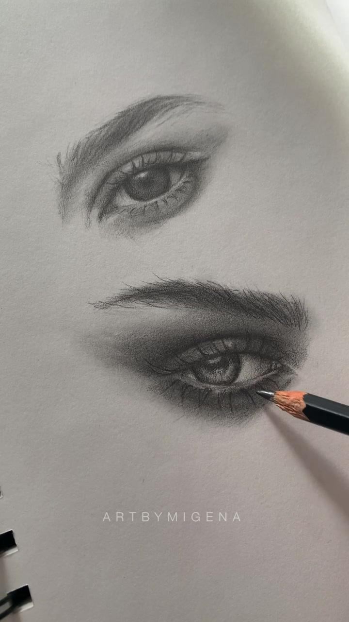 How to draw an eye #art | i draw an eye with this mind blowing technique