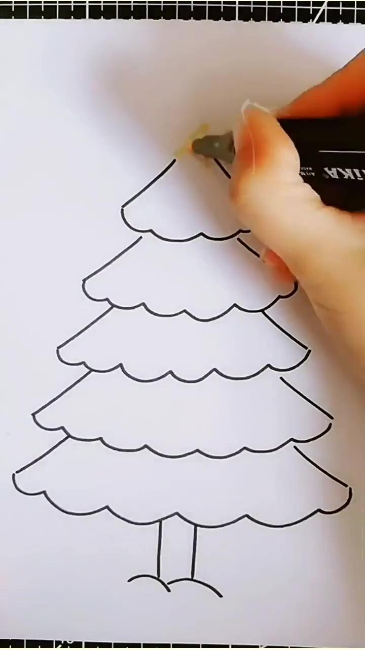 How to draw christmas tree | learn how to draw petunia step by step