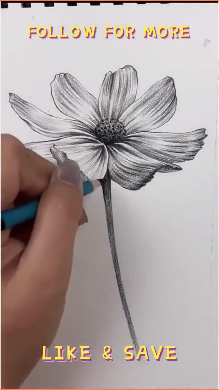 How to draw flower, step by step, drawing guide | painting flowers tutorial