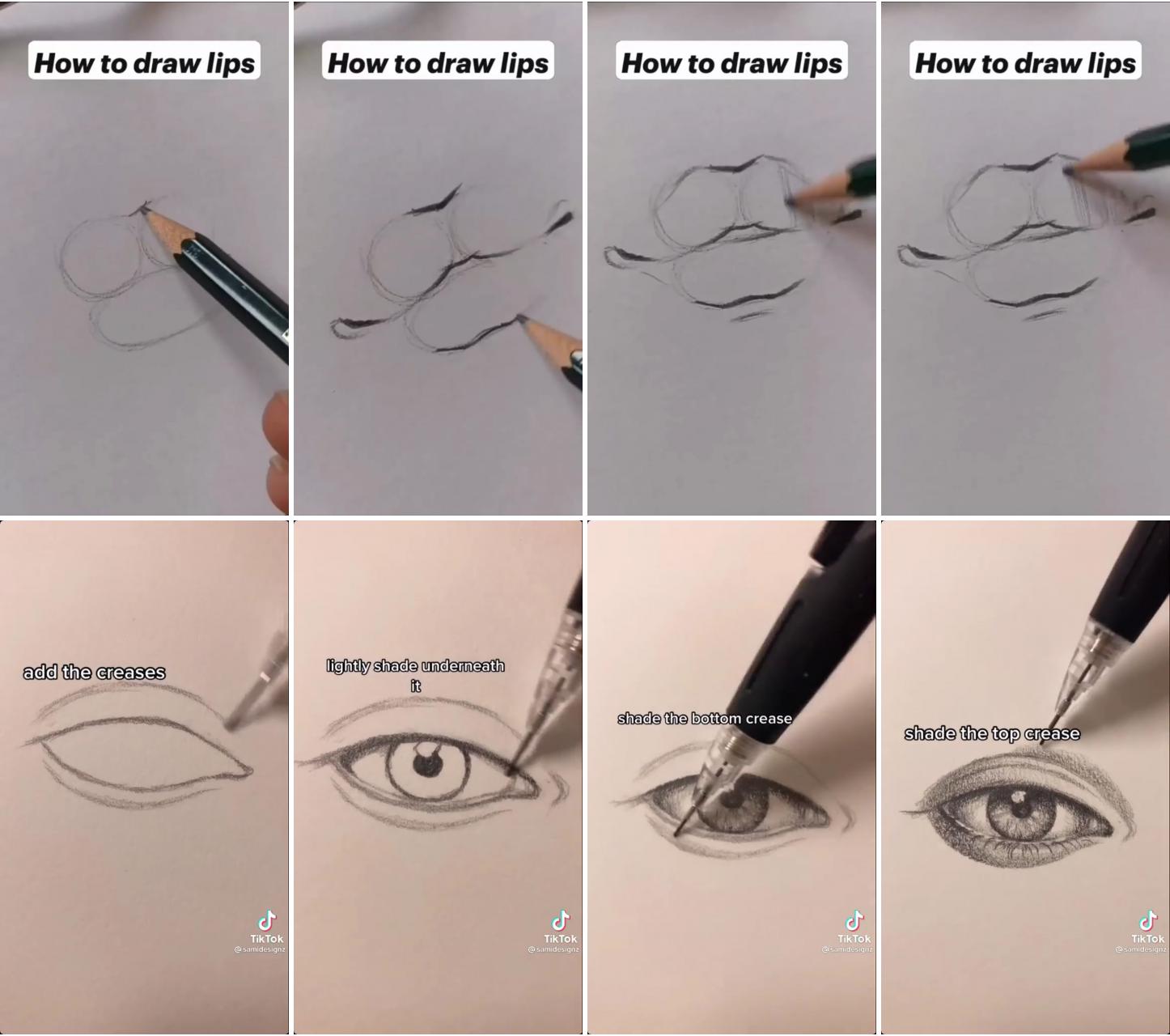 How to draw lips, easy lip drawing tutorial, lip sketching technic, lips drawing tutorial, easy way | drawing sketch eyes