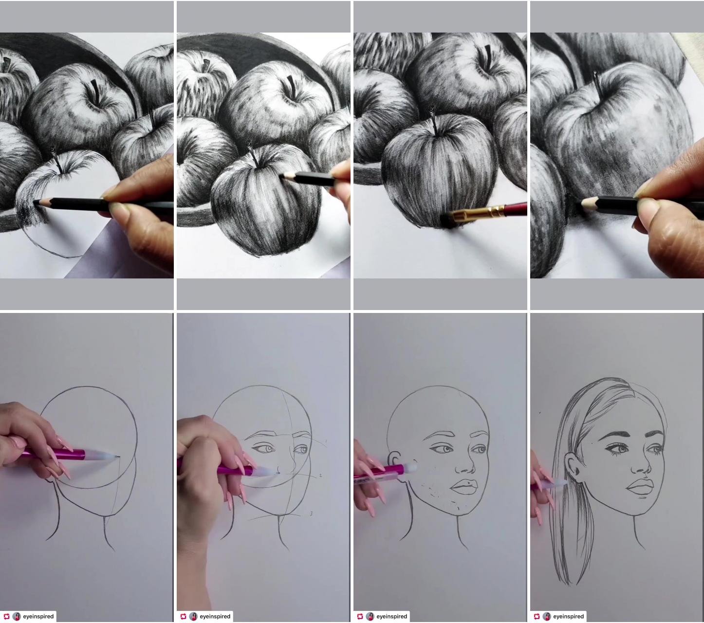 How to draw realistic apple | realistic pencil drawings