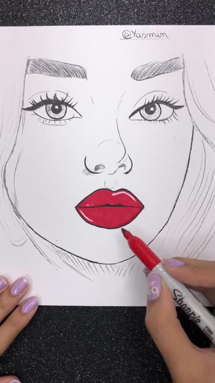How to drawing lips | drawing nose