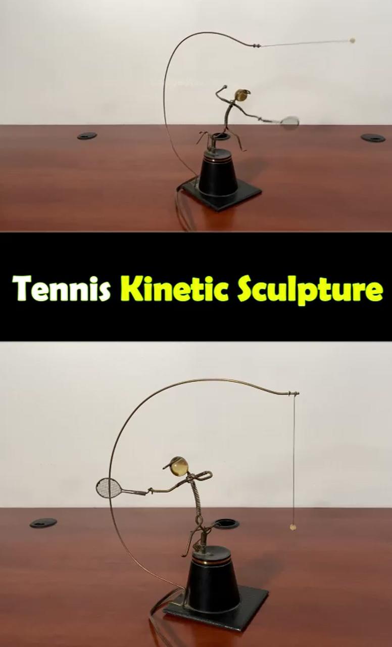 Kinetico studios gordon bradt tennis player kinetic sculpture | kinetic art