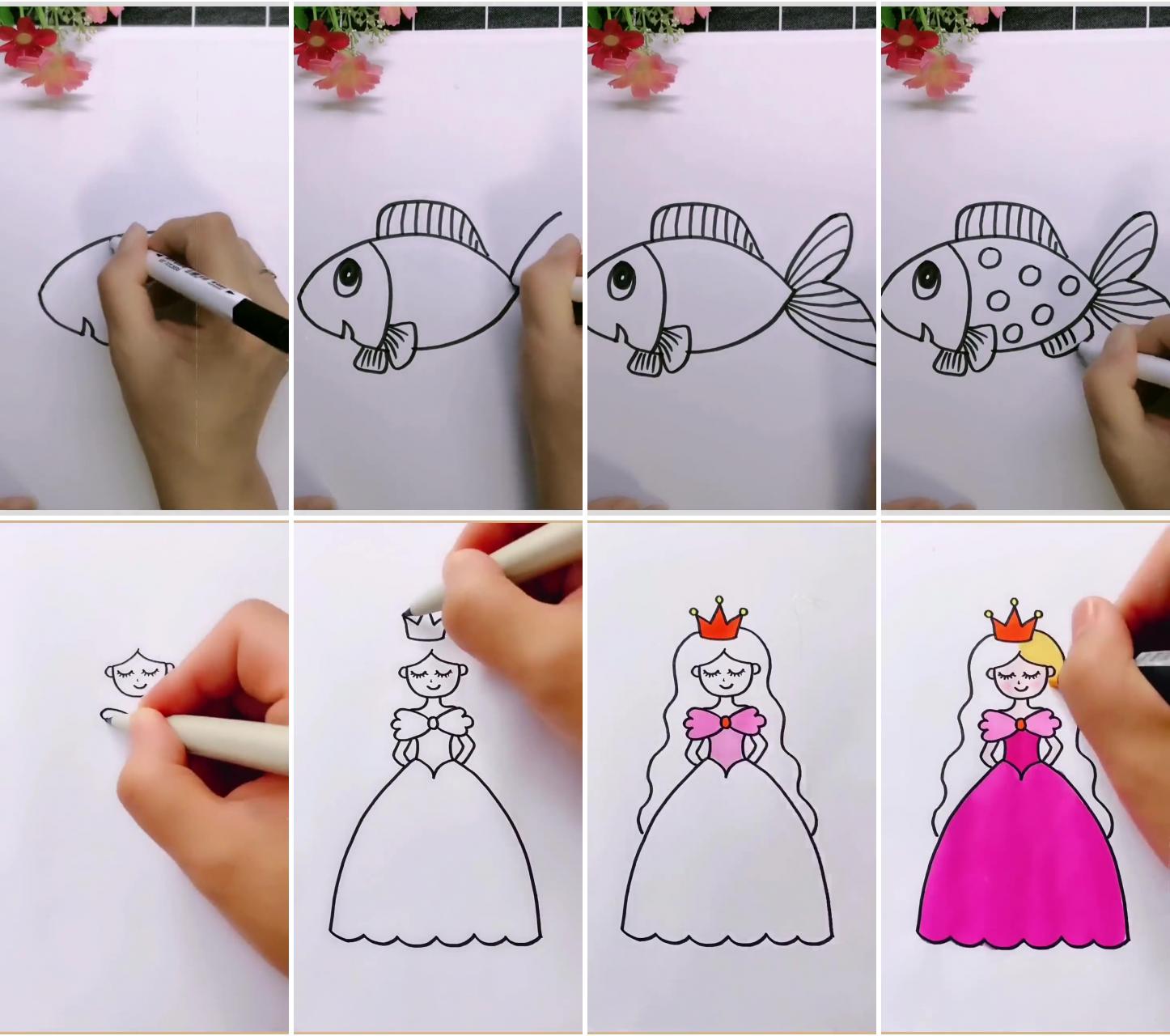 Learn how to draw fish with these easy references | learn to draw princess using easy and fun tutorials