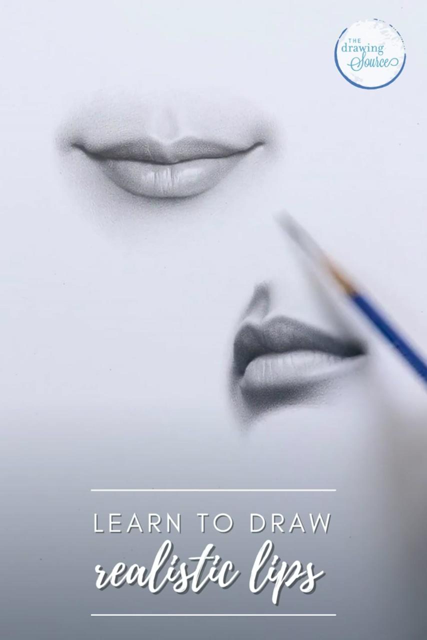 Learn to draw realistic lips step by step | realistic face drawing