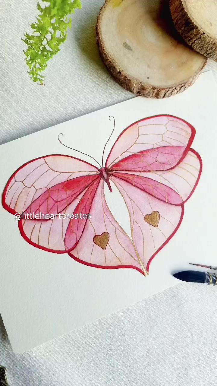 Littleheartcreates | butterfly art painting