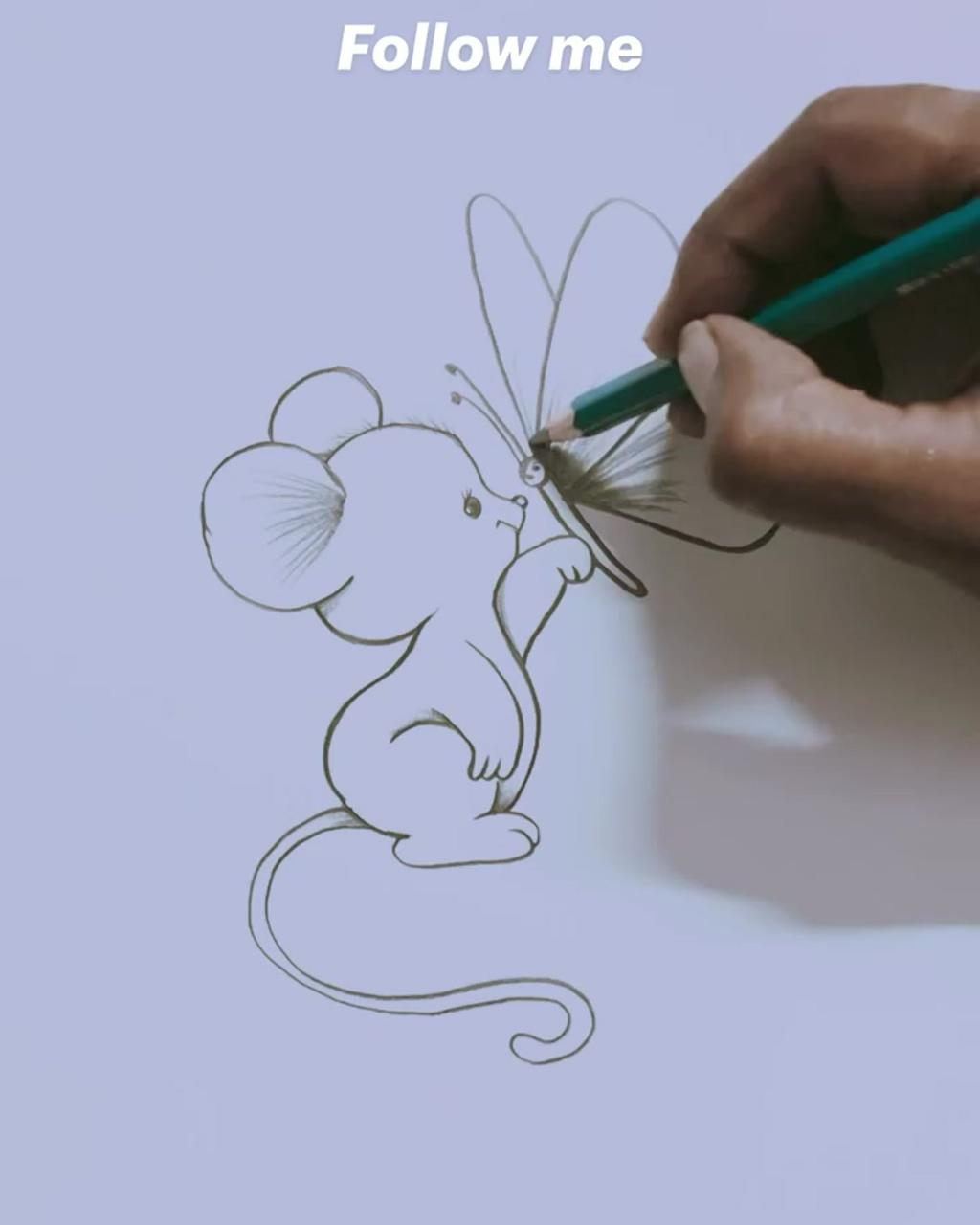 Mouse drawing | cool pencil drawings