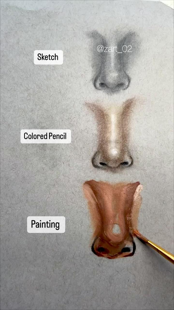 Nose drawing challenge | how to draw a beautiful girl's face by a pencil