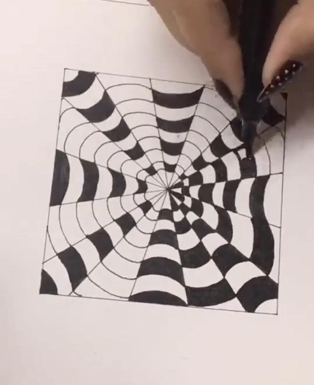 Optical illusion drawing | 3d art drawing