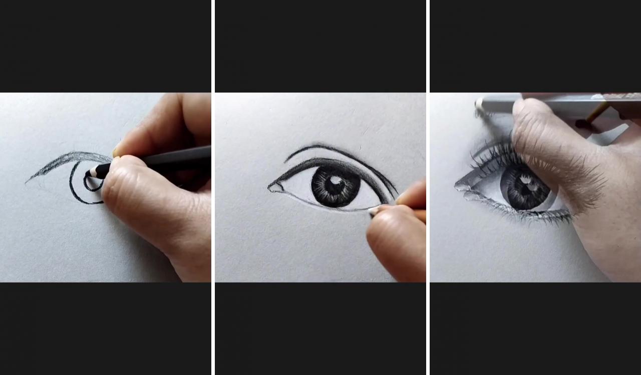 Realistic eye drawing tutorial | eye pencil drawing