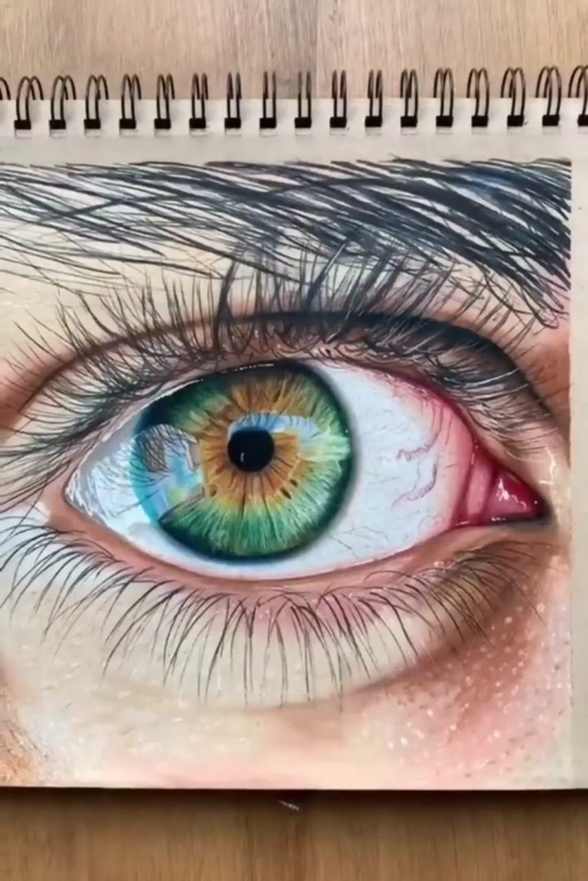 Realistic eye painting | fruit art drawings