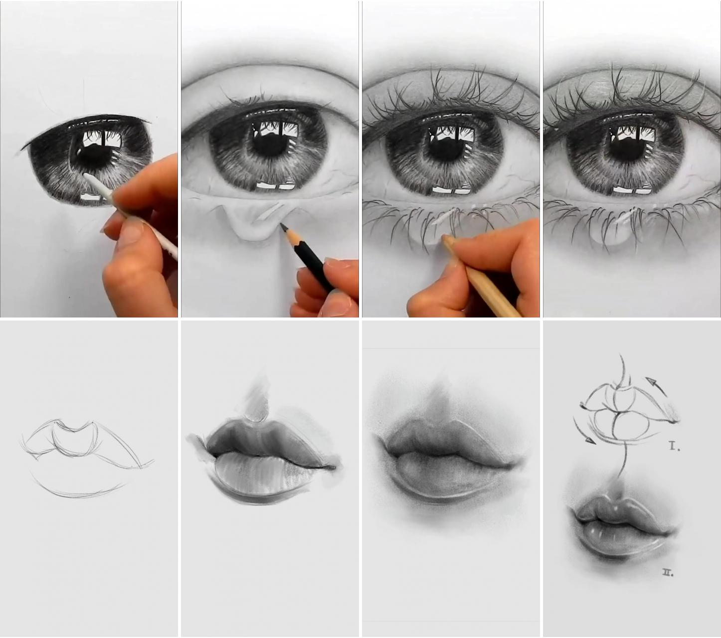 Realistic eyes | draw lips by  lazy. arts