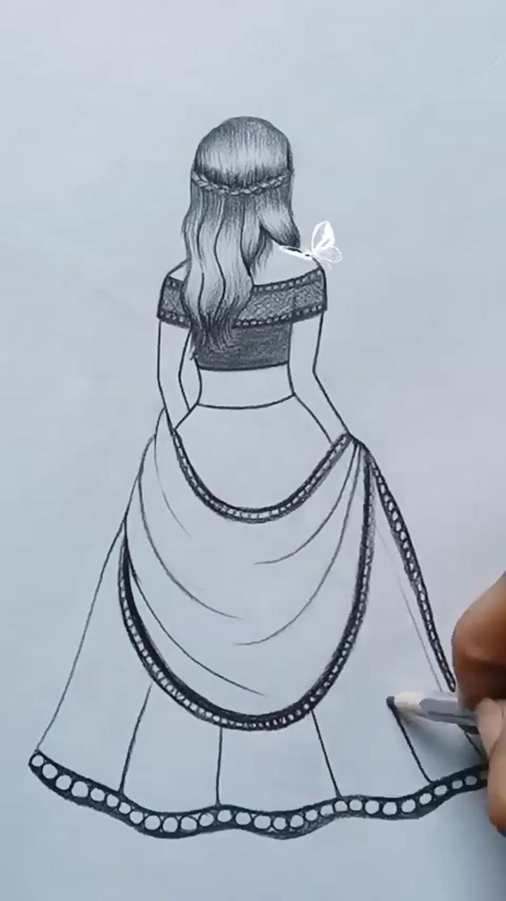 Realistic girl sketch design idea | girl drawing easy