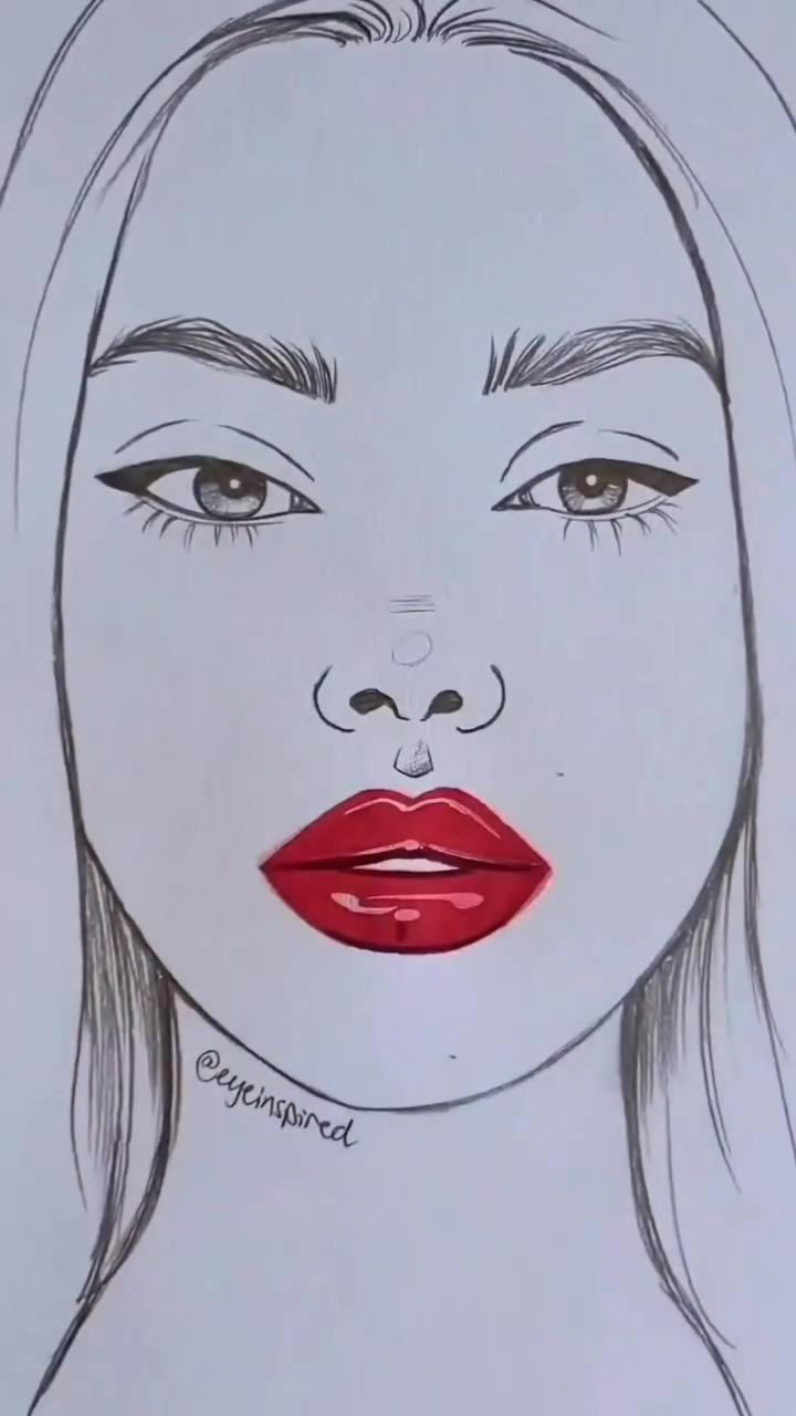 Red lips  eyeinspired | how to draw eyes right when pencil sketching dos and don'ts