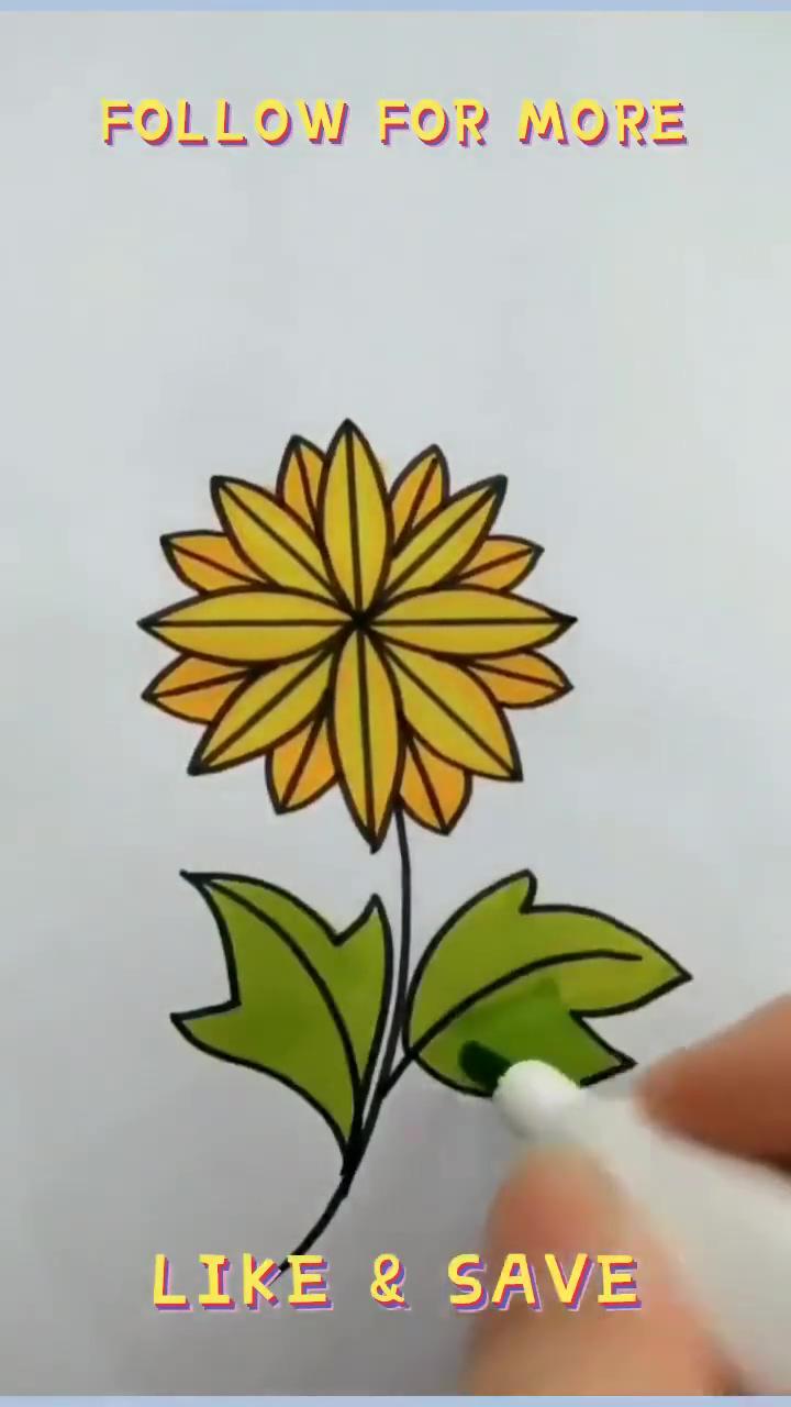 Simple things to draw step by step - easy doodles to draw when bored | a simple sapling doodle