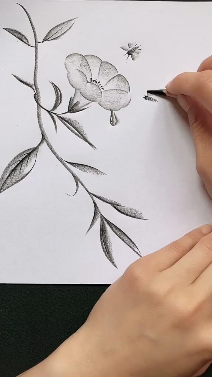 Simply teach you to draw flowers | pencil drawings for beginners