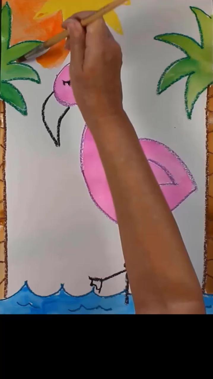 Summertime artsy fun | acrylic painting for kids