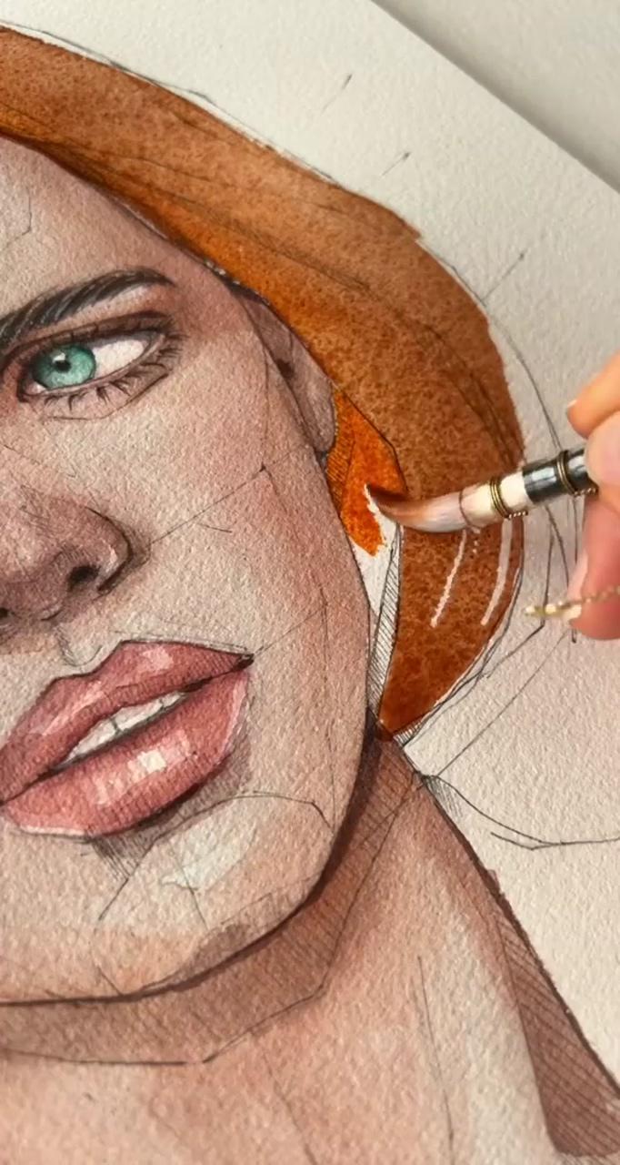 Watercolor portrait tutorial | watercolor art face