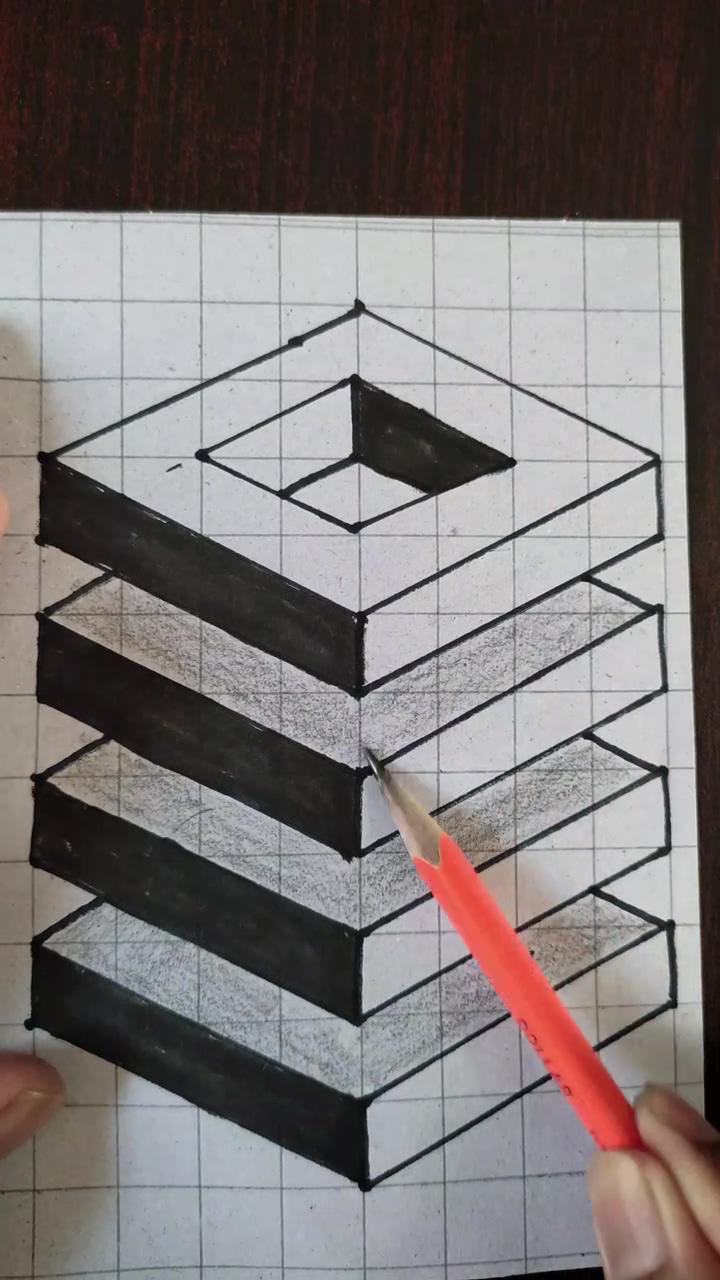 3d drawing, how to draw optical illusion, pencil drawing easy | illusion art