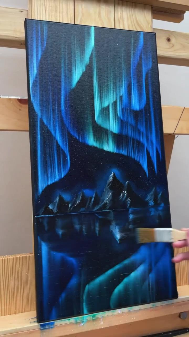 Abstract aurora oil painting by emy papasideris art; awesome artist doing satisfying craft, creative ideas that are at another level