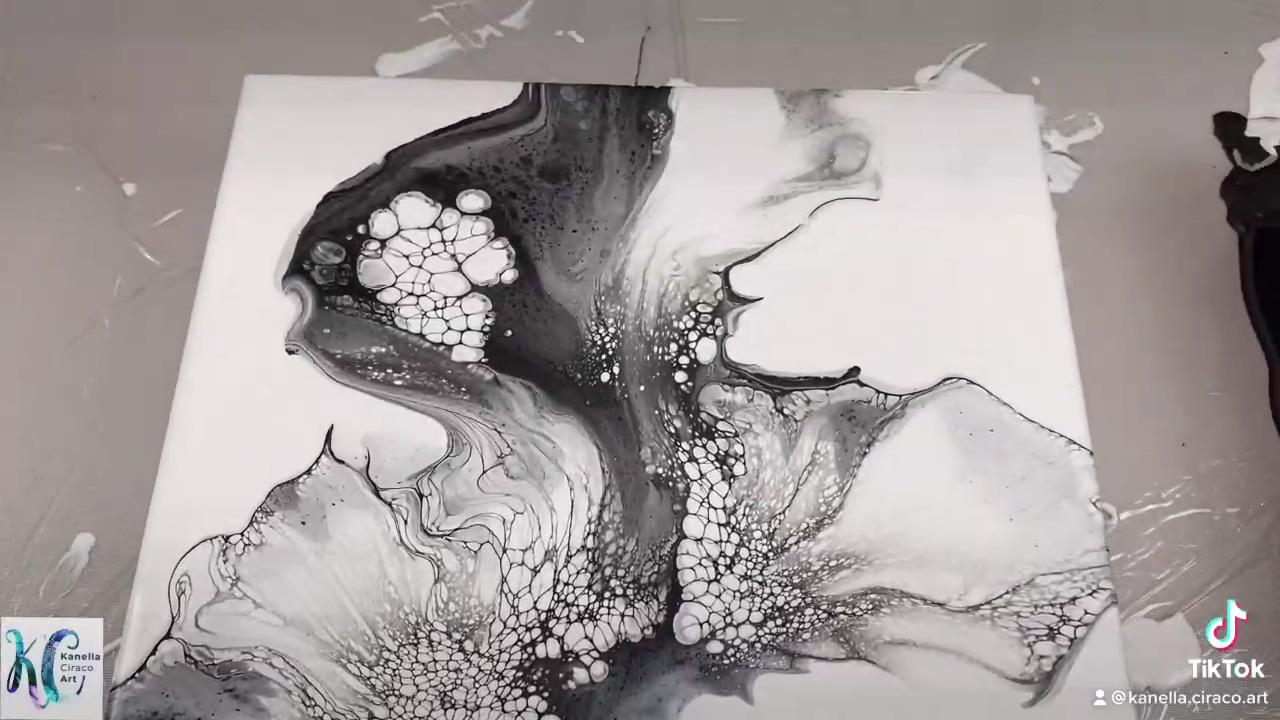 Acrylic pouring | # 362 - injection easy one colour dutch pour must see, fluid art, acrylic pouring - youtube