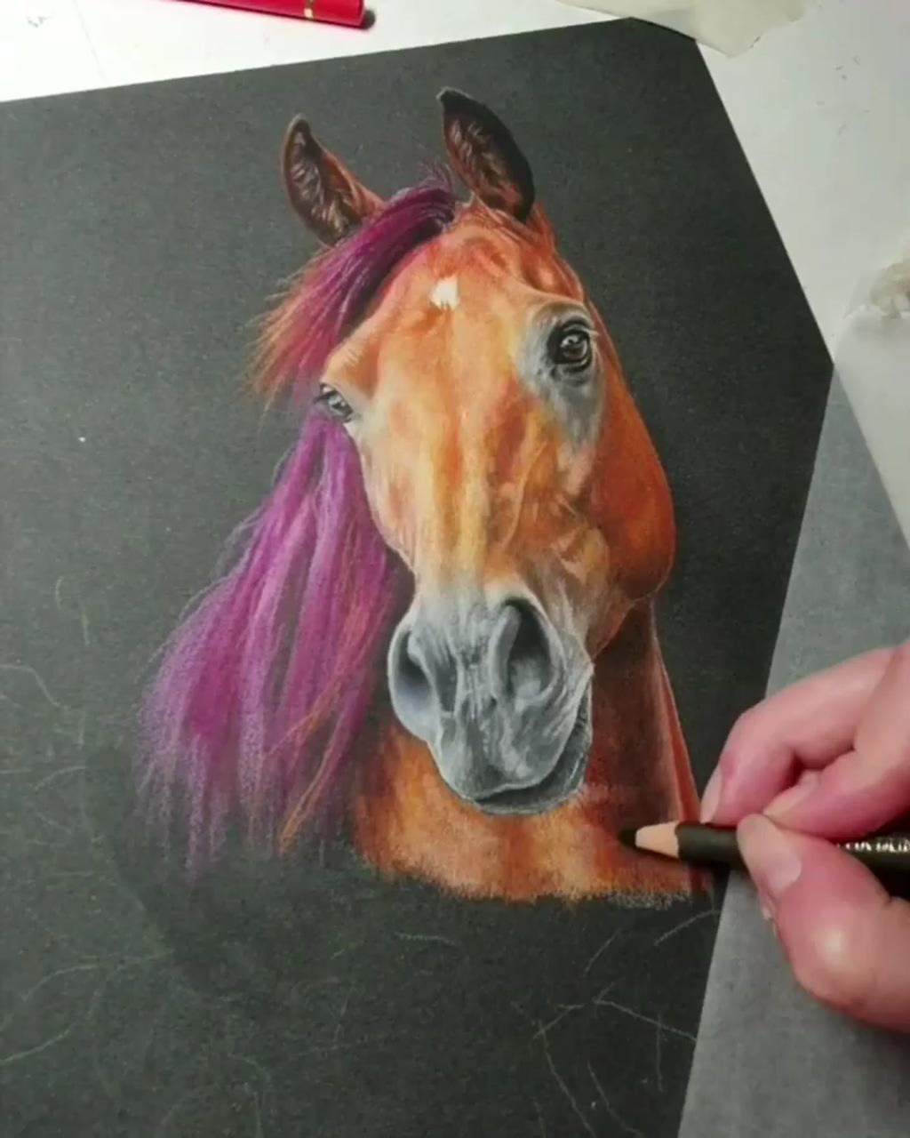 Animal realistic colored pencil painting tutorial - how to paint by satuma_art | painting drawing realistic animal colored art by satuma_art