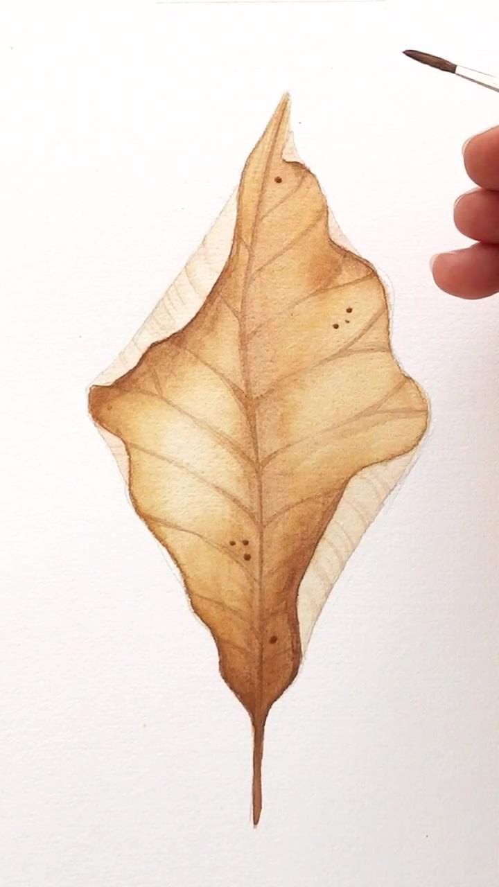 Autumn watercolor leaf - bloom creatives | watercolor tulip youtube video