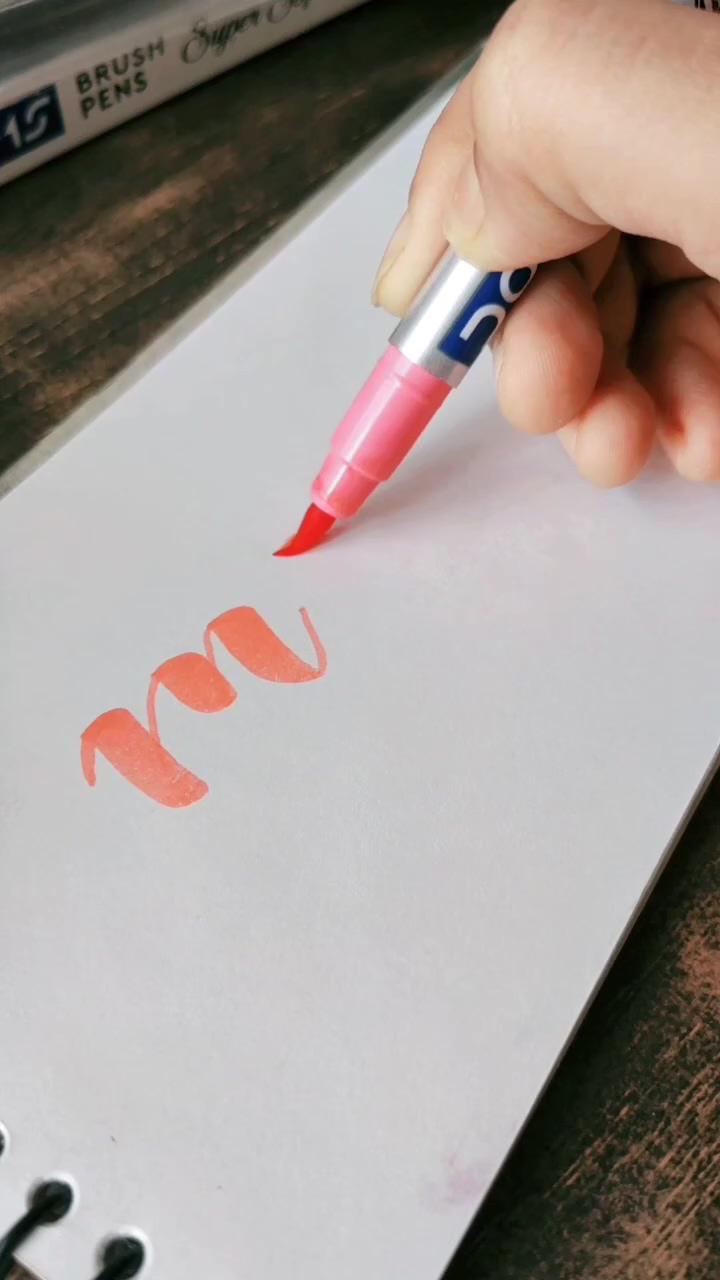 Brushpen lettering | brush calligraphy tutorial for beginners