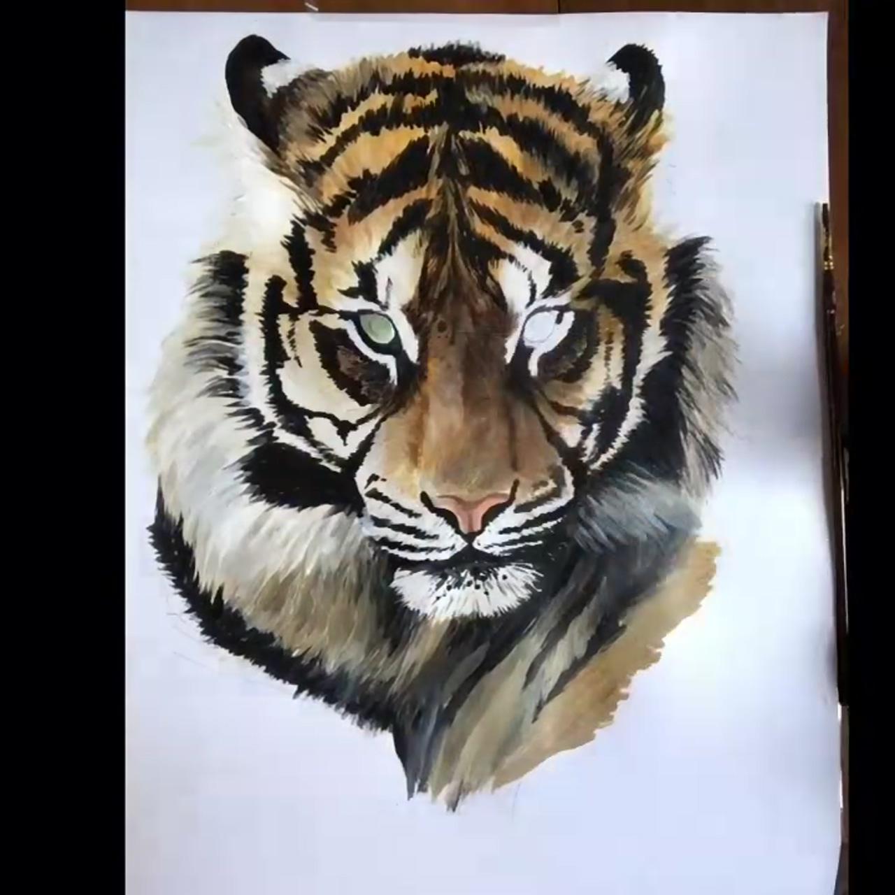 Craft. creating the prints. wild hearts wonder; tiger art drawing