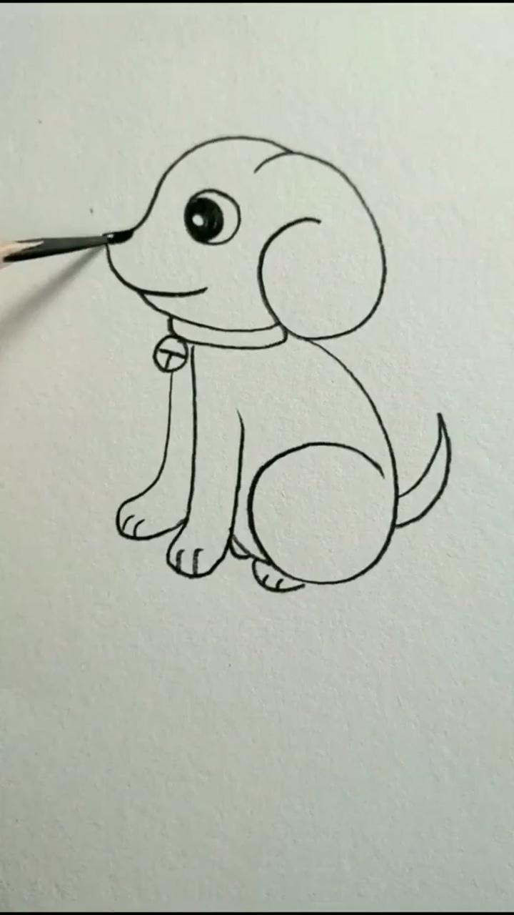 Cute dog drawing | easy drawings for kids