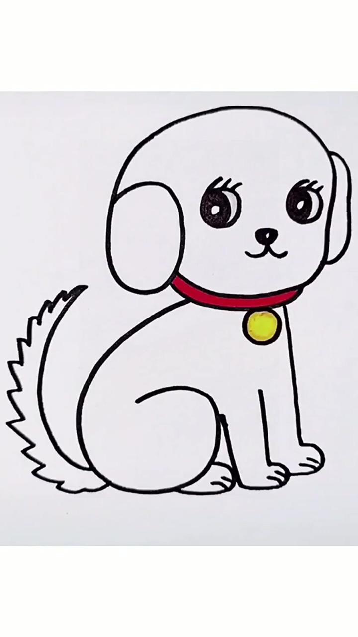 Cute puppy drawing art | drawing images for kids