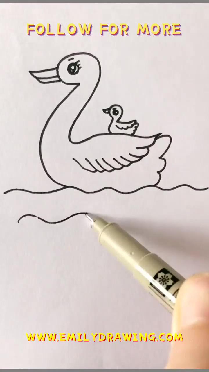 Easy how to draw a swan step by step tutorial | how to draw sun step-by-step video tutorials