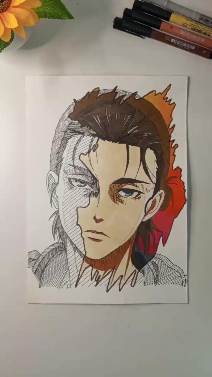 Eren yeager attack on titan | we'll never get tired of watching this. how real this looks  aadil_arts_