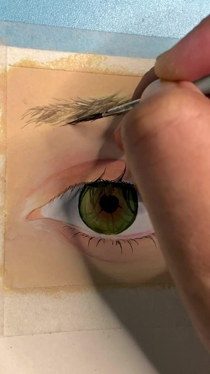 Eye painting tutorial | watercolor painting easy