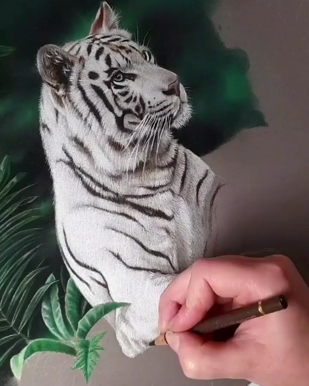 How i draw realistic painting, tutorial realistic painting by satuma_art; painting drawing realistic animal colored art by satuma_art