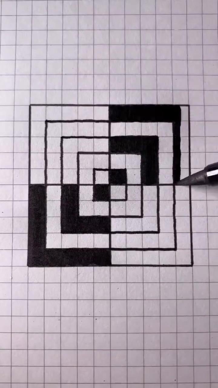 How many square block in this picture #satisfying #draw #sketch #art #myart #paint #artwork | geometric pattern art