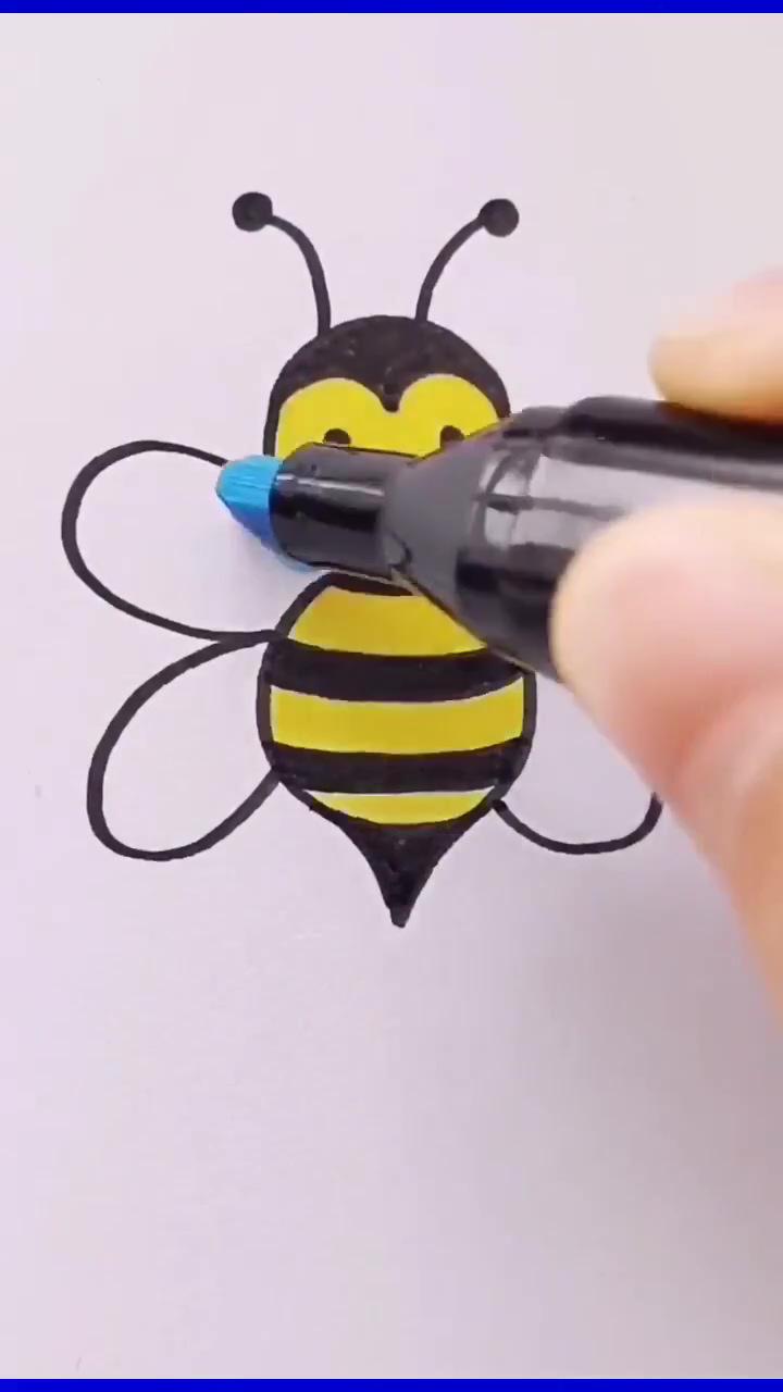 How to draw a bee that looks simple | how to draw ants