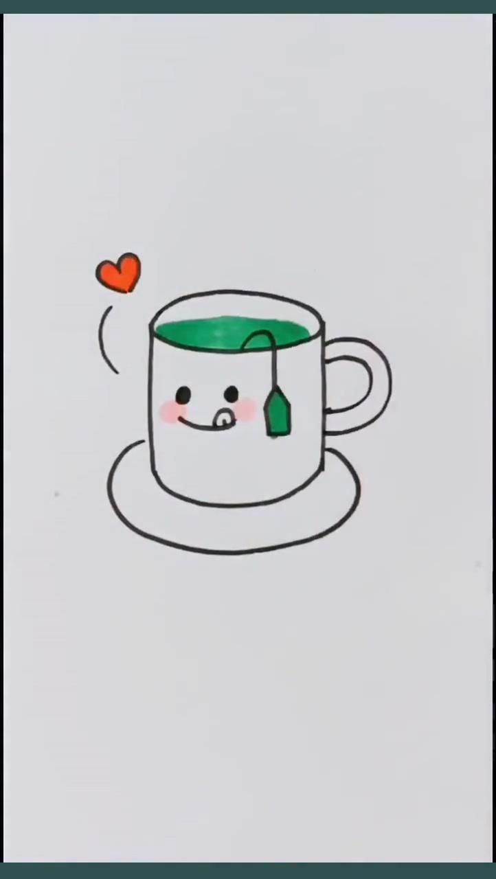 How to draw a cups, sketch tutorial step by step; drawing images for kids
