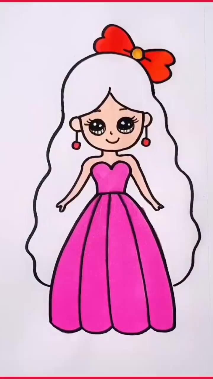 How to draw a princess for beginners | color game