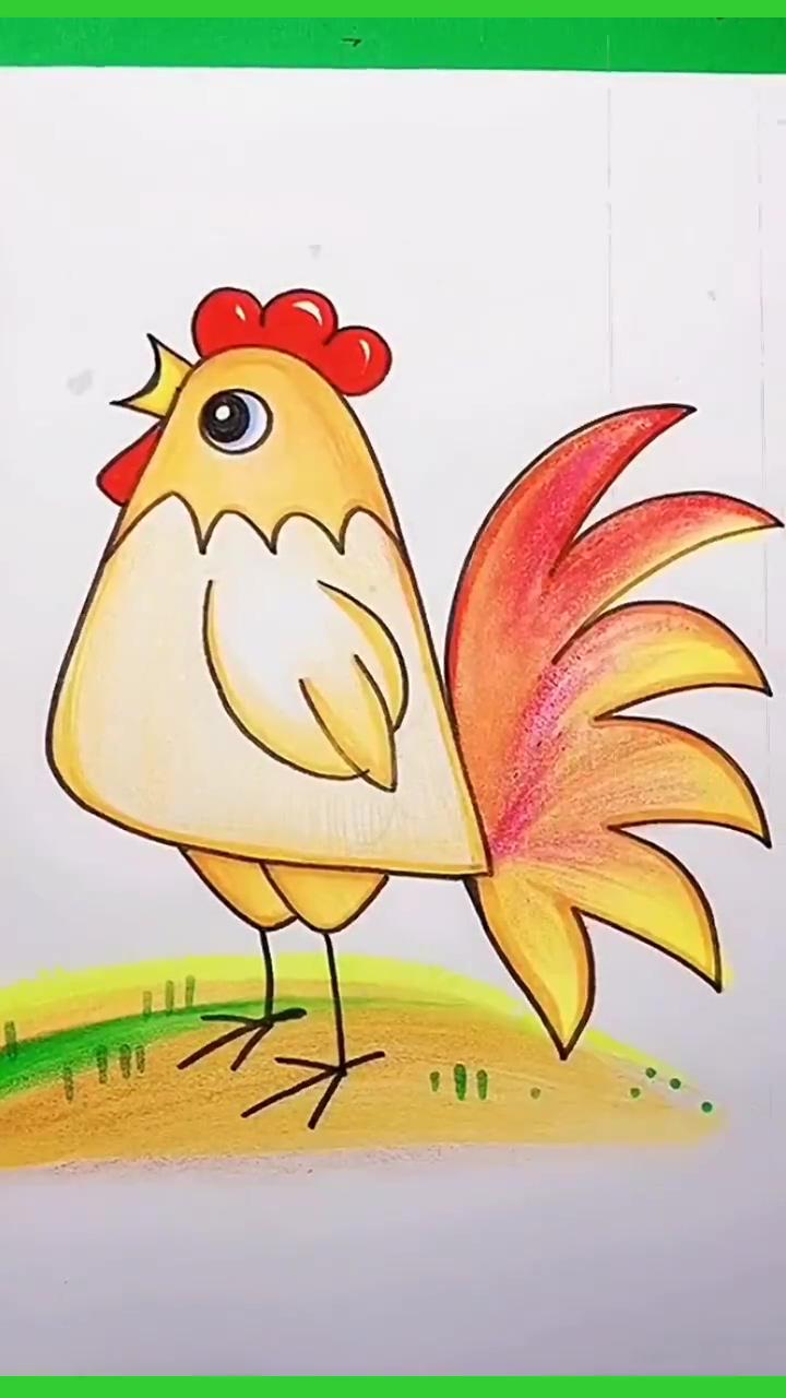 How to draw a rooster - easy ways with pictures and video; how to draw duck 10 minutes