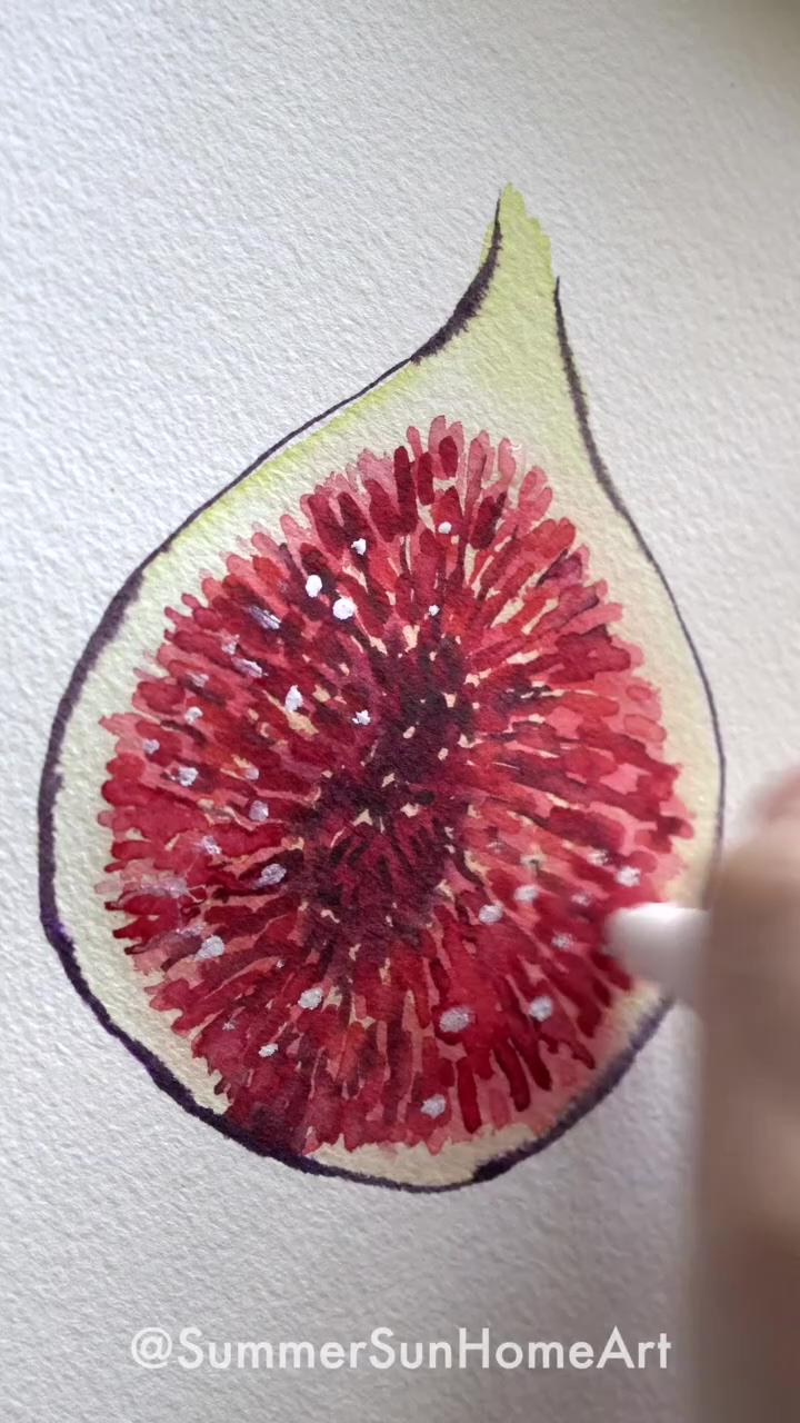 How to paint a fig, summersunhomeart | oil eye painting
