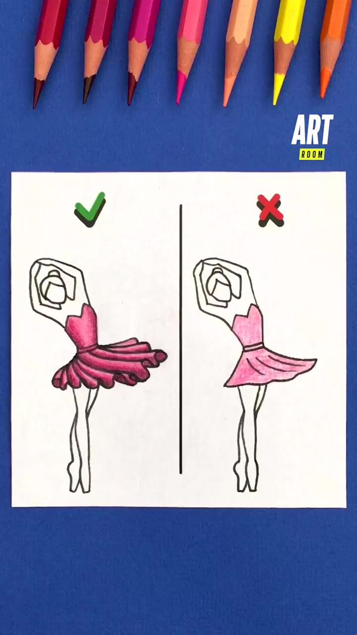I draw a dancer's dress | frozen 100 vs 10
