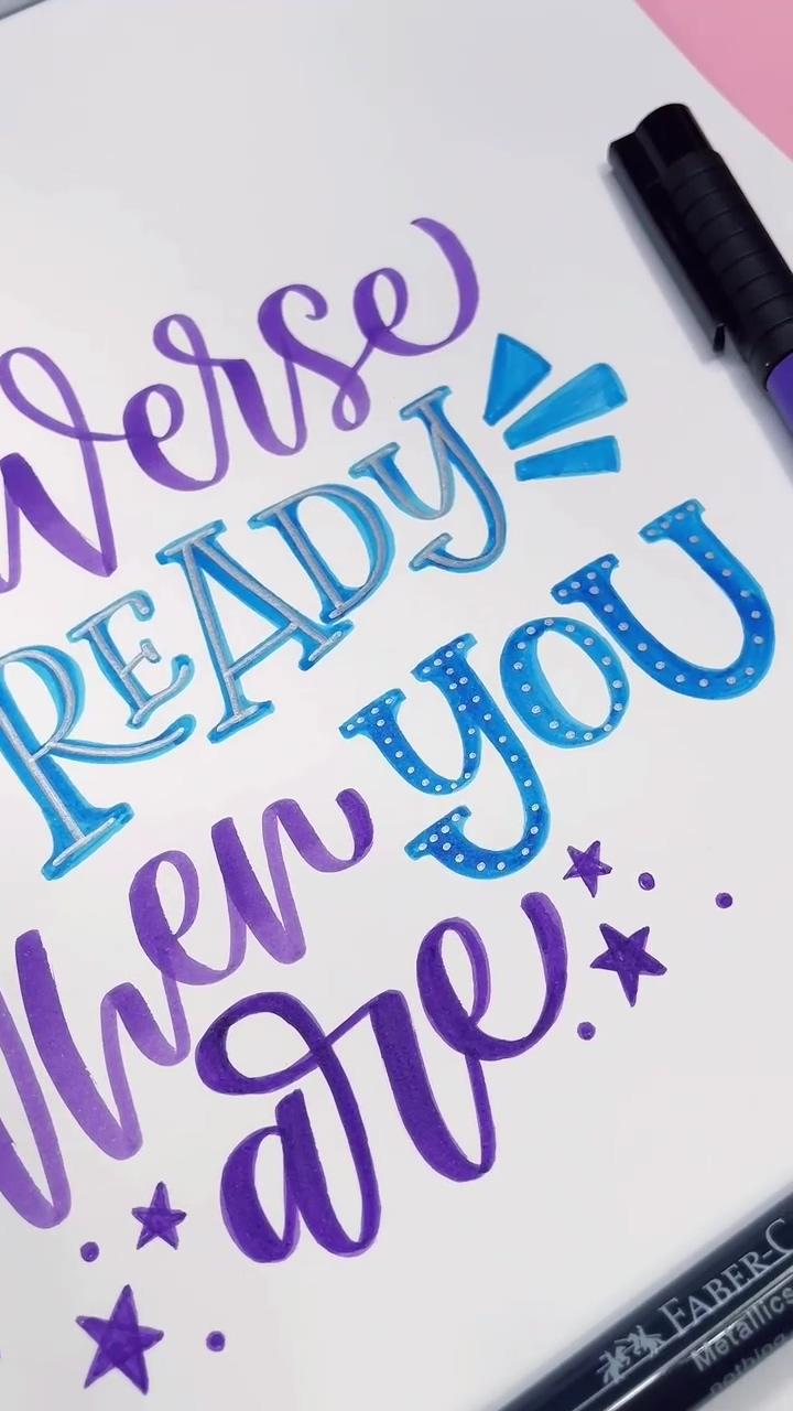 Lettering with faber-castell pitt artist pens | filling pans of watercolor paint