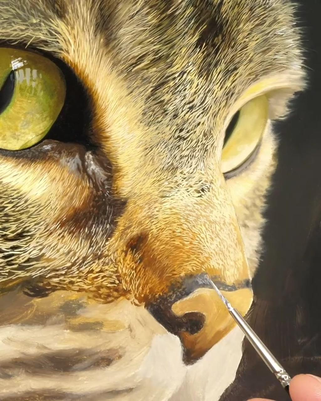 Painting a tabby cat | painting a lion