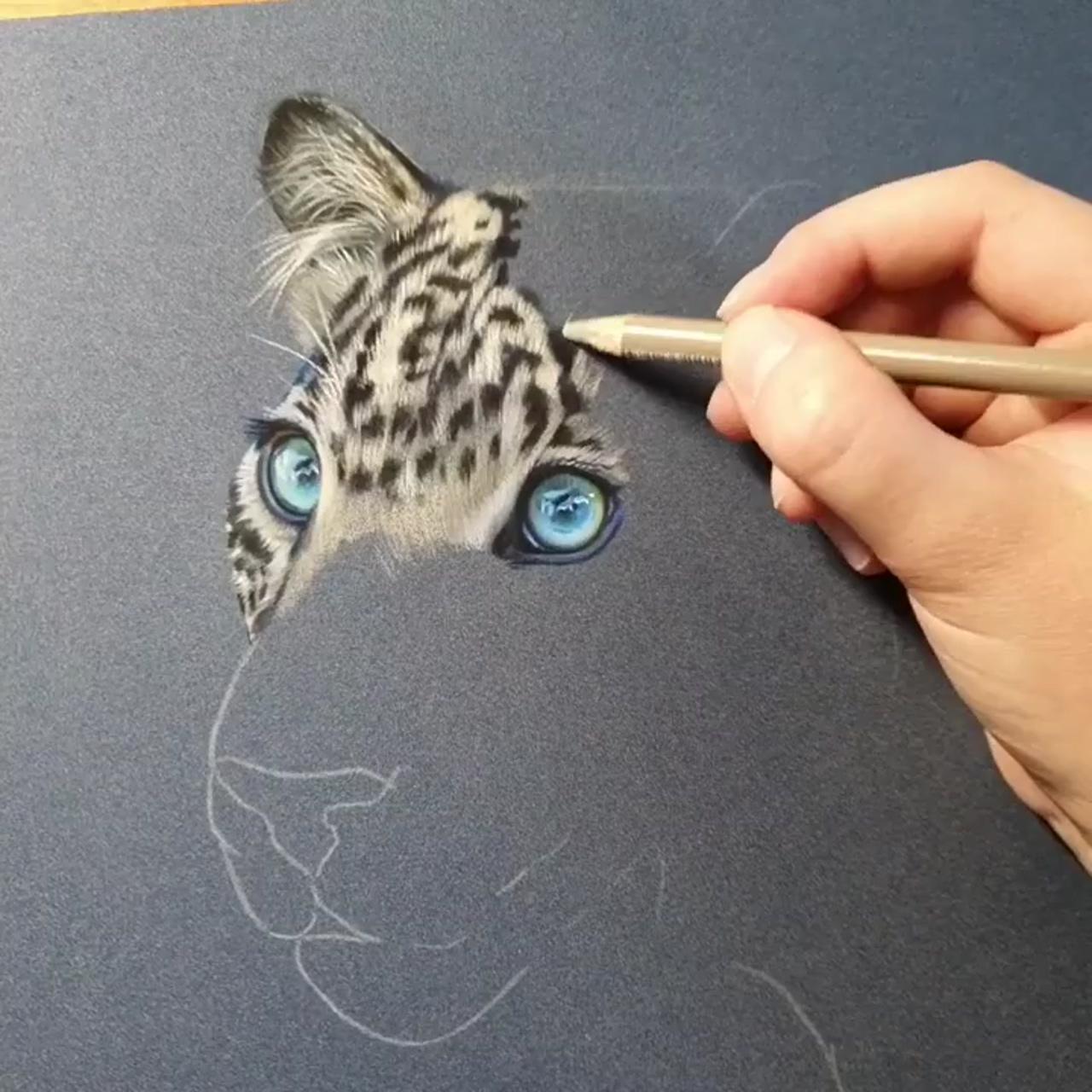 Painting drawing realistic animal colored art by satuma_art; 3d art drawing