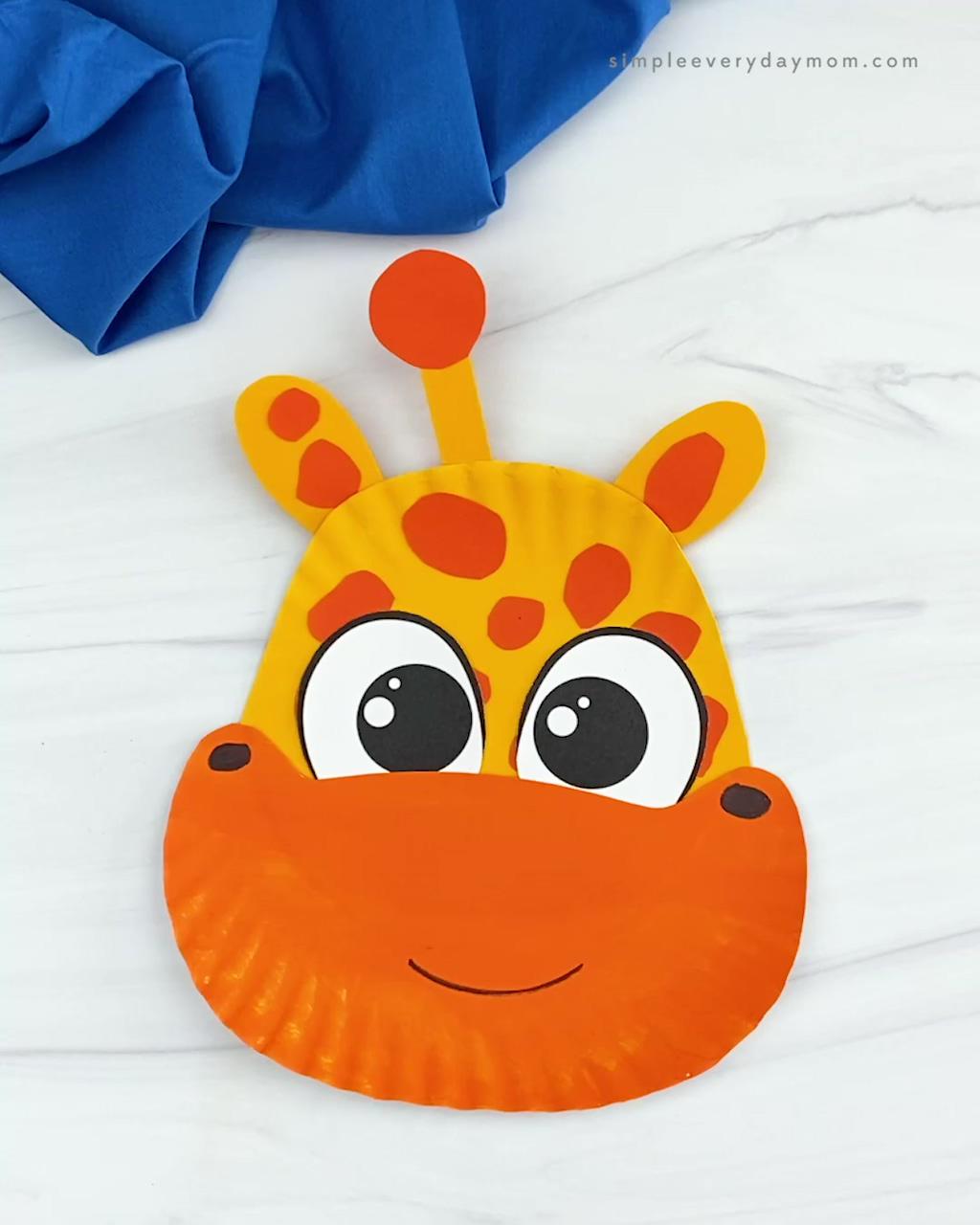 Paper plate giraffe craft for kids | paper plate crafts for kids