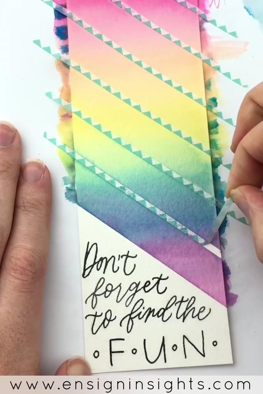 Rainbow watercolor background skillshare class | learn watercolor