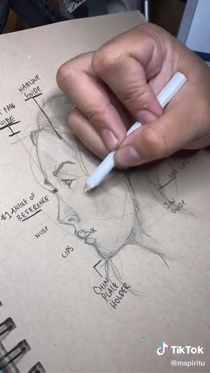 Side profile drawing tutorial | art drawings sketches pencil
