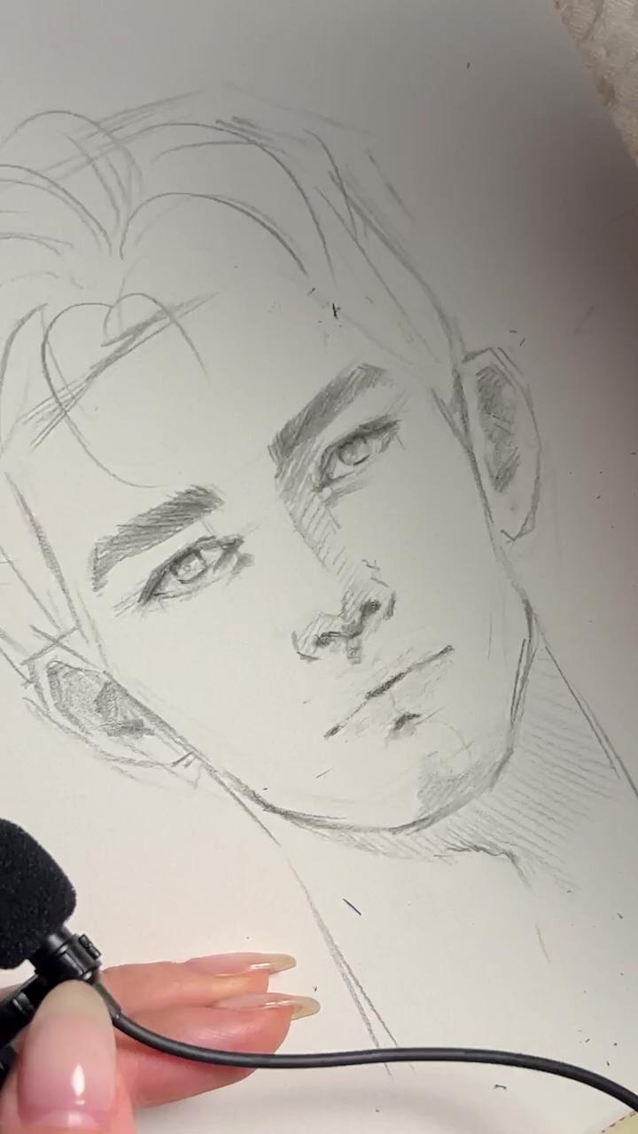 Sketching; practice drawing faces
